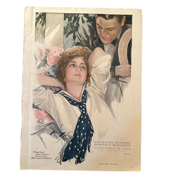 Antique Magazine Cover American Sunday Sept’ 1915. - Picture 1 of 6